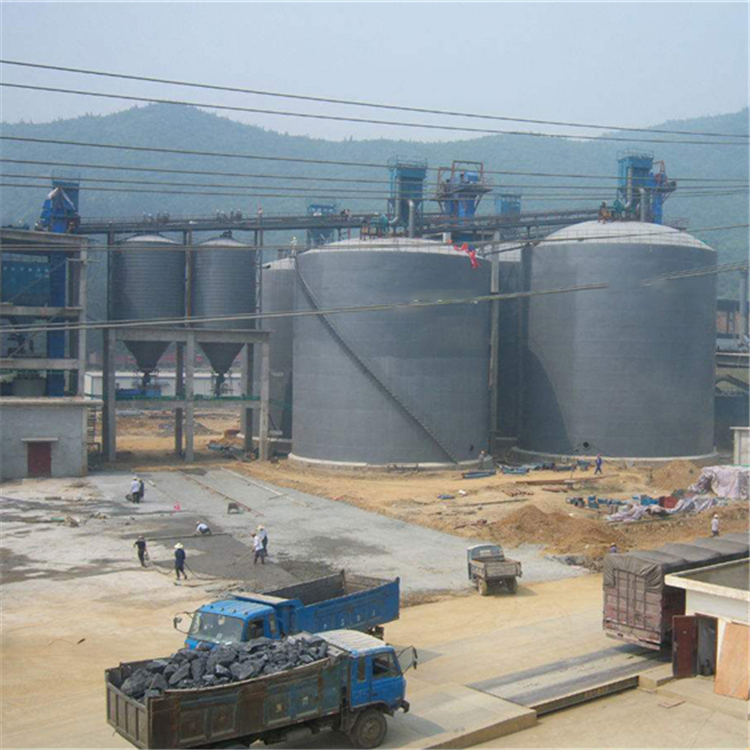 白山水泥钢板仓2座3000吨青岛项目进入施工